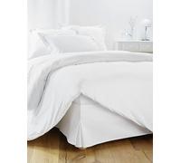 Cache-Sommier 90x200 Blanc - 4 Volants de 30 cm pour Lit 90 x 200 avec Sommier - Jupe de Lit 90x200 - Fabriqué en Europe - Protège Sommier 90 x 200 - Housse Sommier 90x200 - Dessus de Sommier