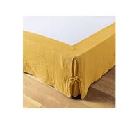 Cache-Sommier à Nouettes 140x190cm Gaze de Coton Safran - OUREA - ALTOBUY Jaune G