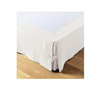 AltoBuy OUREA - Cache-Sommier à Nouettes 160x200cm Gaze de Coton Chantilly