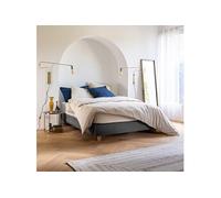Cache-sommier Anthracite LEAVE - Someo 160x200