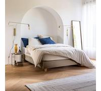 Cache-sommier Beige LEAVE - Someo 160x200