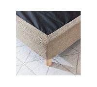 Cache-sommier bouclette intégral beige 160x200 - Boucletta