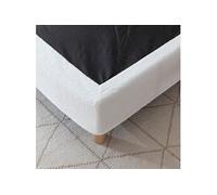 Cache-sommier bouclette intégral blanc 180x200 - Boucletta