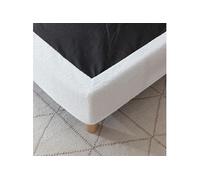 Cache-sommier bouclette intégral blanc 90x190 - Boucletta