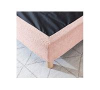 Cache-sommier bouclette intégral rose 180x200 - Boucletta