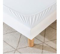 Cache-sommier coton jersey blanc 140x190 à 150x200 - Blanc - Terre de Nuit