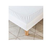Cache-sommier coton jersey blanc 160x190 à 180x200