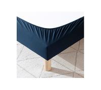 Cache-sommier coton jersey bleu marine 90x200