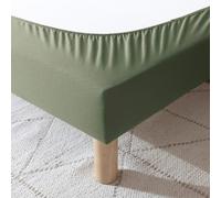 Cache-sommier Coton Jersey Kaki 70x200
