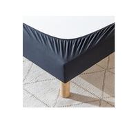 Cache-sommier coton jersey noir 160x190 à 180x200