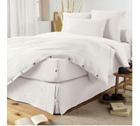 Cache-sommier Gaïa 140 x 190 cm en double gaze de coton 125 g/m² - Blanc