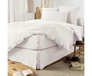 Cache-sommier Gaïa 90 x 190 cm - double gaze de coton 125 g/m², Blanc
