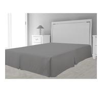 Cache Sommier Microfibre 180x200 Cm Gris, Par Soleil D'ocre