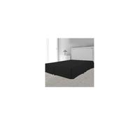 Cache sommier plateau 3 plis 180 x 200 cm - Différents coloris - Noir