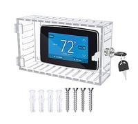 Cache thermostatique avec Serrure, Protection thermostatique, Protection Transparent pour Thermostat Universel, boîte Serrure avec clé, Thermostat Guard for Wall, 20 x 12 x 5,7 cm