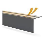 Cache-tringle à rideau PVC adhésif 50x20 mm - 200 cm - Gris foncé - QUEST