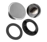 Cache trou de robinet d'évier, 1 kit, Ø 44 mm cache, Ø 27,5 x 20 mm filetage, rosace en inox avec joint et écrou, bouchon de trou de robinet, cache trou de distributeur de savon