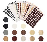 Cache trou meuble autocollant - ESTAMPILLE - 864 pièces - Ø21 mm - Multicolore - PVC résistant - 14 couleurs