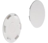 Cache trou - Plastique - 35mm - Blanc - Capuchon à clipser - Protection murale