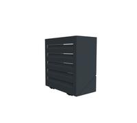 Cache tuyau d'arrosage en alu thermolaqué T1 : H60xL60xP28 cm - Gris
