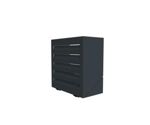 Cache tuyau d'arrosage en alu thermolaqué T2 : H60xL70xP28 cm - Gris