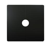 Cache-Tuyau DéCoratif Plaque carrée à bride fendue murale, panneau de trou forage réservé, décor for couvercles conduites d'eau Pour Water Drain Tube(Black,22mm)