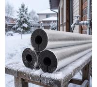 Cache Tuyau Extérieur 95cm Ignifuge, Votre Muraille Anti-froid | Mousse Isolante Tuyauterie ID20mm-165mm, L'astuce Collante Pour Isoler L'usine Immédiatement(ID120mm T20mm L0.95m)