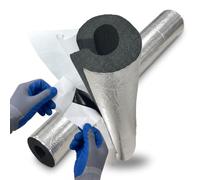 Cache Tuyau Plomberie Extérieur, Muraille Ignifuge Hivernale 950mm | Tube Isolant Thermique Industriel ID20mm-165mm, Parez Le Gel Destructeur Par Collage Direct(ID89mm T30mm L0.95m)