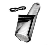 Cache-tuyau portable pour climatiseur - 55 x 147 cm - Manchon en feuille d'aluminium - Isolation réfléchissante pour échappement AC - Réduit la perte de chaleur - Augmente l'efficacité du