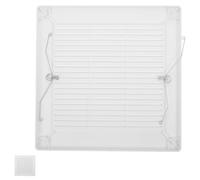 Cache-ventilateur de Plafond Carré avec Ressort pour Salle de Bain | Grille Abs et Métal, Montage Mural, Blanc, Réduit Vapeur et Odeurs, Fonctionnement Silencieux