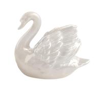 Cache-vis de toilettes - Cygne décoratif moderne en céramique - Capuchons cygnes décoratifs pour vis de WC - Pour salon, salle de bain, toilettes d'invités, chambre à coucher, camping-car, hôtel