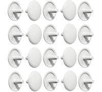 Cache vis - Plastique - Blanc RAL 9010 - Lot de 20 - Cruciforme - Protection des trous