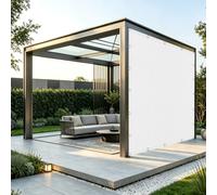Cache Vue Balcon 0.5 x 3 m Protection de La Vie Privée, Anti-Uv, Pare-Soleil, Coupe-Vent, HDPE Respirabilité Clôture D’Ombrage avec Attaches de Câble pour Balcon Patio, Blanc