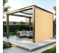 Cache Vue Balcon 1.5 x 3 m Protection de La Vie Privée, Anti-Uv, Pare-Soleil, Coupe-Vent, HDPE Respirabilité Clôture D’Ombrage avec Attaches de Câble pour Balcon Patio, blanc cassé