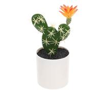 Cactus en Pot Artificiel, Petit Cactus de Bureau Décoratif, Plastique