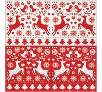 CACTUS Serviette à motif de Noël 'Cerfs'
