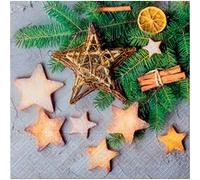 CACTUS Serviette à motif de Noël 'Étoiles'
