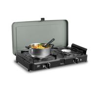 CADAC Cuisinière classique 2-Cook 3 30mBar - Barbecue acier - Grille Barbecue Camping Gaz - aluminium - plastique - Noir - Vert - Cuisine Camping - Accessoire Camping - Avec sac de transport
