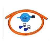 Cadac Régulateur de Pression CG 30mBar - Caoutchouc - Métal | Comprend 2 colliers de serrage, Gris, Bleu, Orange, Barbecue, Utilisation en extérieur