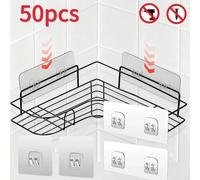 Caddie de douche adhésif autocollant crochet remplacement montage crochet porte-savon pour panier de salle de bain cuisine bande étagère de rangement 20pcs