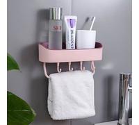 Caddie De Douche Adhésif, Étagère De Salle De Bains, Organisateur Mural, Panier De Douche En Plastique, Porte-Savon Pour Salle De Bains Et Cuisine