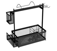 Caddy de Camping,Grille et Porte-essuie-Tout avec poignée | Multi-compartment outdoor caddy organizer for grills. Carry spices, sauces, and grilling tools in one trip. Great for camping