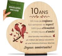 Cadeau 10 de Mariage pour Couple Idée Originale pour 10ème Anniversaire de Mariage Homme Anniversaire 10 Français