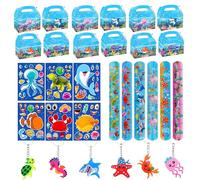 cadeau anniversaire enfant sac fête bloc notes stylo océan animaux marins