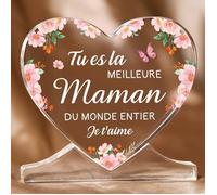 Cadeau Anniversaire Maman, Acrylique Heart Type Décoration Cadeau Pour Maman, Cadeau Fete Des Meres, Cadeaux De Fête Des Mères