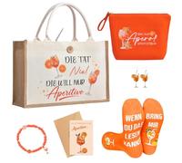 Cadeau Aperols, sac cadeau pour apérols, chaussettes pour femmes pour apérols, bracelets pour apérols, cartes d'anniversaire pour apérols, trousse de maquillage, petites boucles d'oreilles pour