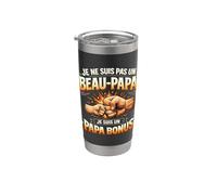Cadeau Beau Papa Bonus Humour Original Fête des Pères Noël Gobelet isotherme en acier inoxydable double paroi