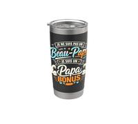 Cadeau Beau Papa Bonus Original Humour Fête des Pères Noël Gobelet isotherme en acier inoxydable double paroi