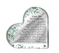 Cadeau commémoratif de condoléances pour un être cher perdu, panneau commémoratif de deuil pour père, mère, deuil, souvenir de condoléances, plaque commémorative de deuil funéraire en acrylique pour