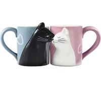 Cadeau de mariage chats Set de tasses à café pour couples Anniversaire Saint-Valentin